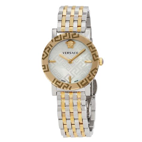 versace greca glass mother of pearl watch|Versace Greca Glass Quartz White Mother of Pearl Dial Ladies .